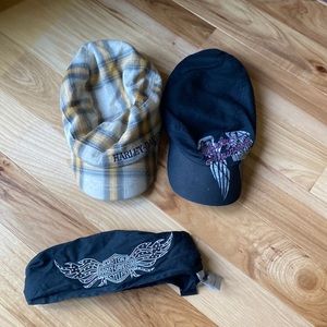 Two hats and a headband